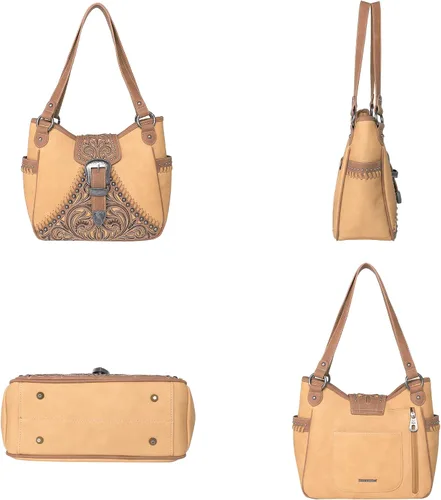 Vista 3 de Montana West Buckle Collection Western Handbags for Women Concealed Carry Purses with Wallet