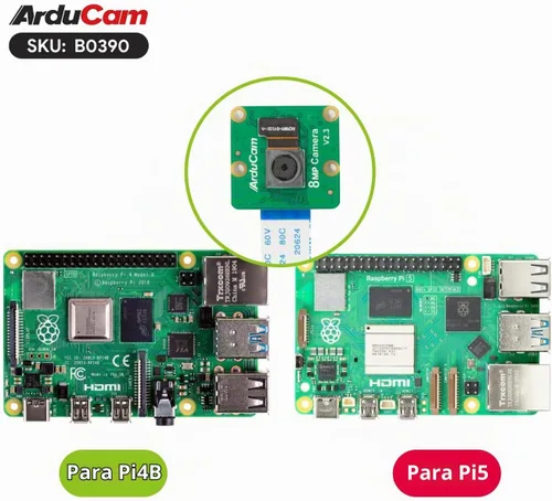 Vista 7 de Arducam Módulo de cámara Raspberry Pi de 8 megapíxeles, módulo de cámara 1080P IMX219 compatible con Raspberry Pi 5, 4 Modelo B, Pi 3/3B+ y Pi Zero