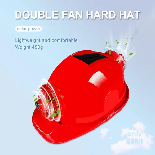 Vista 7 de Casco de construcción para hombre con ventilador solar y luz, casco de trabajo impermeable para construcción y mejoras del hogar, salida USB