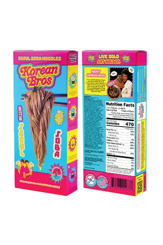 Vista 3 de Korean Bros Fideos de Seúl Soba (13.76 oz) Fideos auténticos estilo coreano