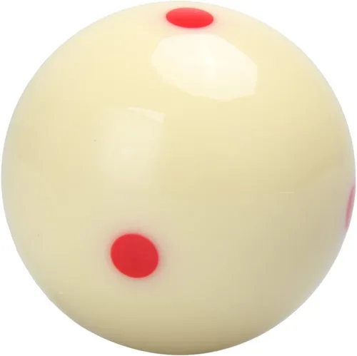 Vista 2 de Pelota de taco con punto rojo, bola de entrenamiento de billar de grado AAA PRO con 6 puntos - 2 1/4