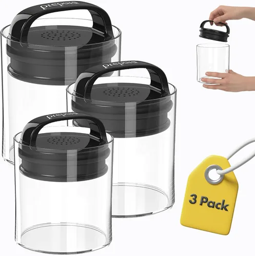 Vista 8 de Prepara Evak Fresh Saver - Pantalón corto pequeño, mango negro transparente, juego de 2