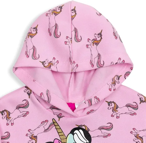 Vista 5 de Disney Minnie Mouse - Conjunto de sudadera con capucha y pantalones de vellón para bebés y niñas pequeñas Rojo