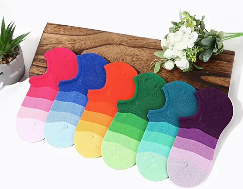Vista 5 de IDEGG Calcetines invisibles para mujeres y hombres, de corte bajo al tobillo, cortos, antideslizantes, atléticos, para correr, novedosos