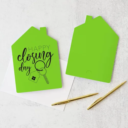 Vista 4 de Set of "Happy Closing Day" Greeting Cards Envelopes Included 4-GC002