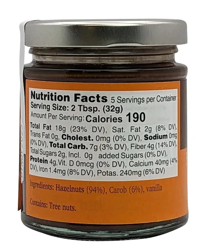 Vista 2 de Nutural World - Suave avellana y algarroba para untar 6 oz (170g) Producto galardonado