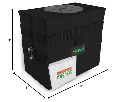 Vista 10 de Drive - Basurero plegable para automóvil con 20 bolsas, a prueba de fugas, negro, mediano