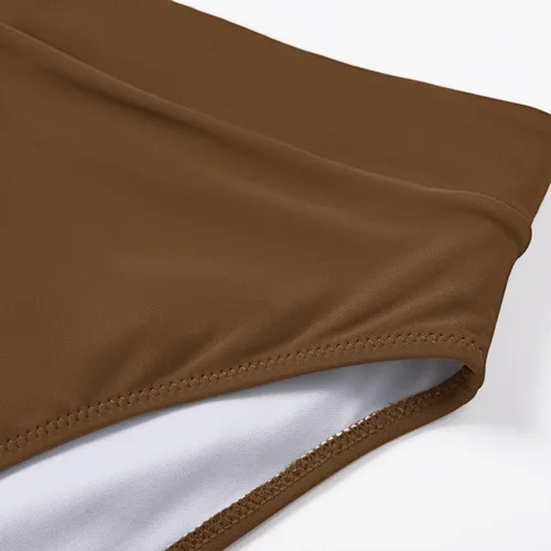 Vista 142 de MOOSLOVER Traje de baño de dos piezas con corte alto y cintura alta para mujer