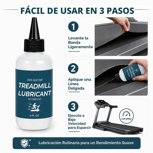 Vista 7 de Lubricante de cinta de correr 100% silicona para cinturón, lubricante de cinta de correr de 4 onzas, fácil de aplicar y adecuado para la mayoría