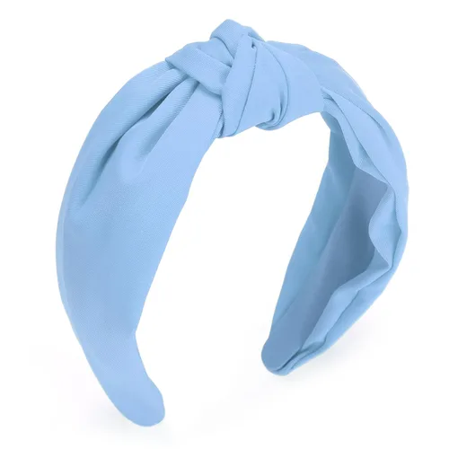 Vista 15 de Diadema para mujeres, diadema ancha anudada, banda elástica para el cabello de yoga, accesorios de moda para el cabello para mujeres (Beige)