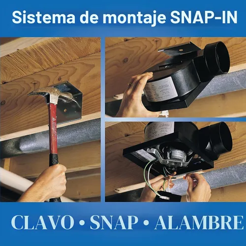 Vista 4 de Air King BFQ50 ENERGY STAR® Qualified - Ventilador Extractor SNAP-IN Calificado, 50 CFM