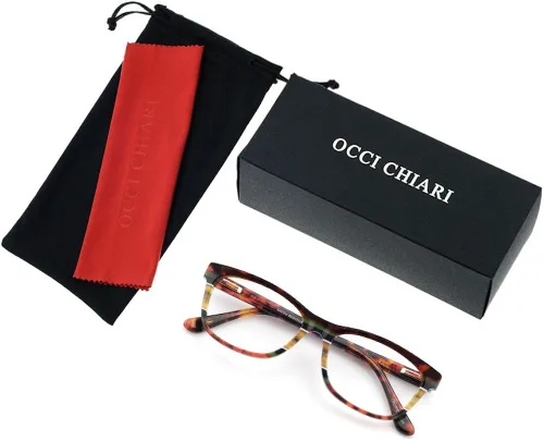 Vista 7 de OCCI CHIARI Eyeglasses Non-Prescription Optical Glasses Fashion Eyewear Half Frame With Clear Lenses