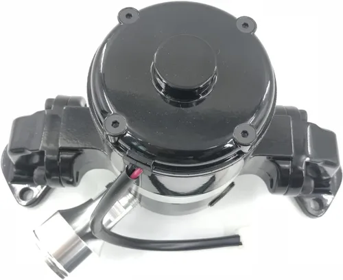 Vista 3 de Big Block Chevy Bomba de agua eléctrica de aluminio de alto flujo BBC 396-454-502 35+ GPM (negro)