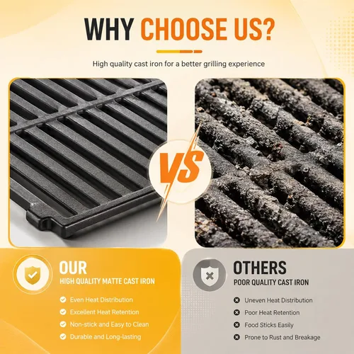 Vista 6 de Kit de parrilla de hierro fundido para parrillas de gas Weber Spirit 200