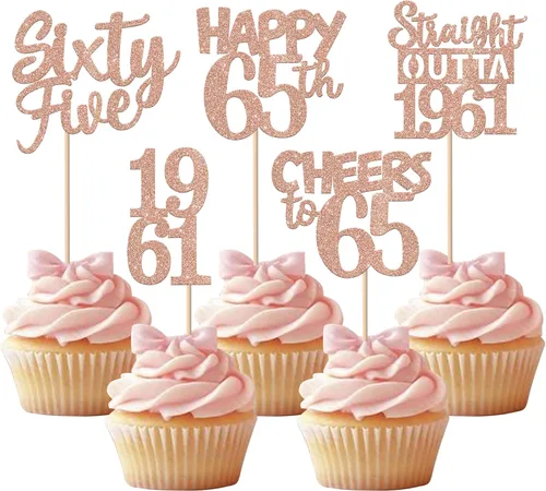 Vista 130 de 30 piezas negras para cupcakes de 10.º cumpleaños con purpurina Ten Happy 10 Straight Outta 2016 para saludos a 10 años 10 cumpleaños, boda Negro