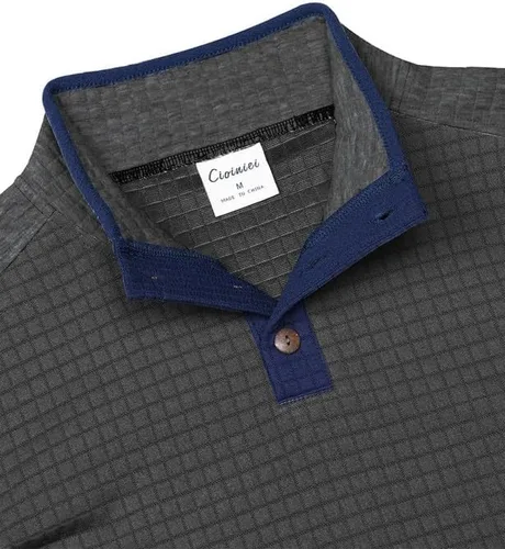Vista 4 de Camisas de manga larga Henley para hombre