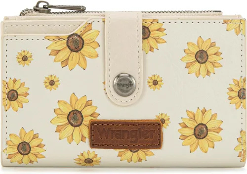 Vista 16 de Wrangler - Billetera para mujer con tarjetero plegable, cierre y ventana para identificación