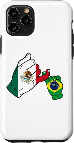 Vista 10 de Funda para iPhone 15 Familia México Brasil para padres e hijos