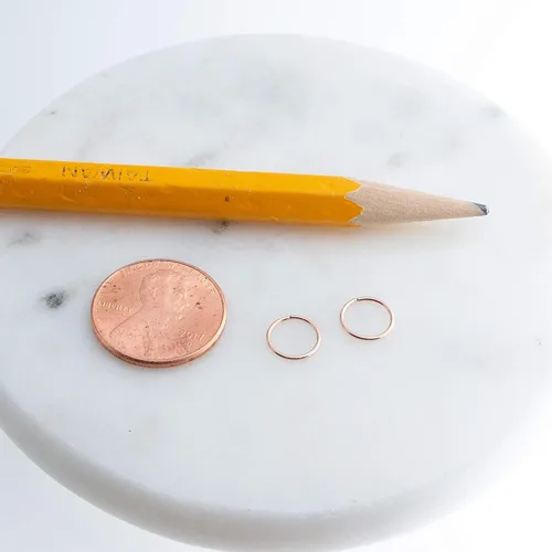 Vista 59 de Aretes de aro dorados y plateados para cartílago, nariz, tabique, oreja, hélix, tragus, joyería para mujer, hipoalergénicos, pequeños aros