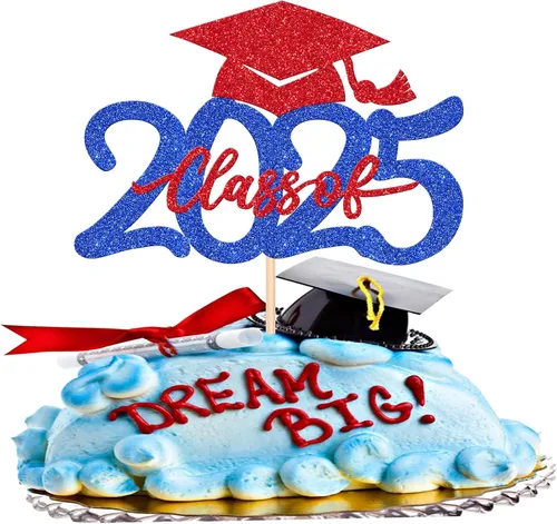Vista 31 de 24 piezas 2026 temáticas de graduación 2026 decoraciones para cupcakes con purpurina clase de 2026 Diploma Congrats 2026 Tapa de graduación