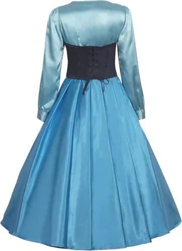 Vista 4 de Disfraz de princesa para mujer vestido de fiesta de Halloween con lazo para el cabello