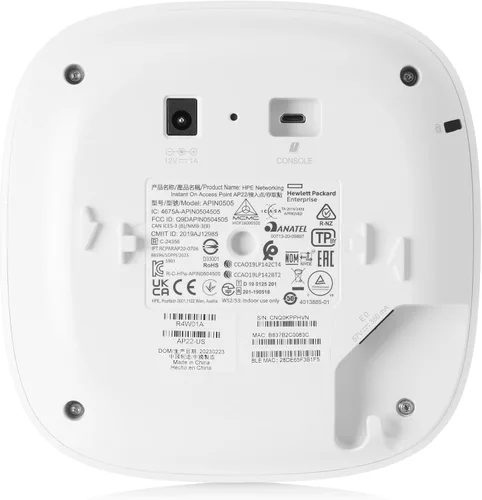 Vista 2 de Punto de acceso inalámbrico HPE Networking Instant On Access Point AP22 2x2 WiFi 6 Interior Largo alcance, seguro, soporte de malla inteligente
