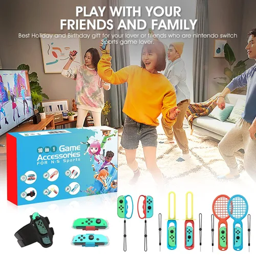 Vista 8 de 10 in 1 Switch Sports Accessories Bundle, LYCEBELLAccessories Kit for Nintendo Switch Sports