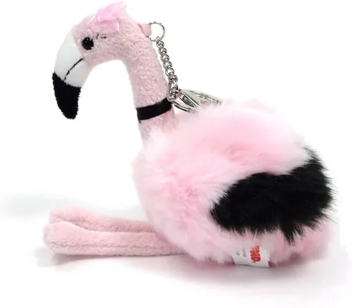 Vista 5 de GUND Llavero de peluche de flamenco de moda, rosa, 9 pulgadas