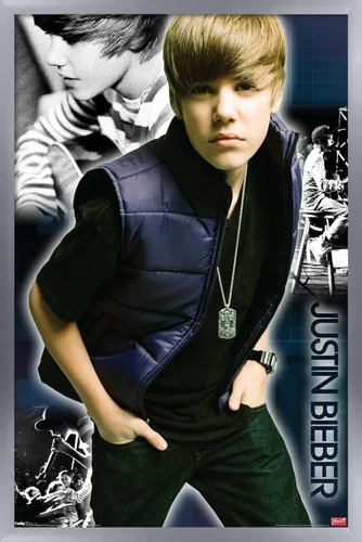 Vista 14 de Trends International Justin Bieber - Póster de pared genial, 14.725 x 22.375 pulgadas, versión enmarcada de madera de granero