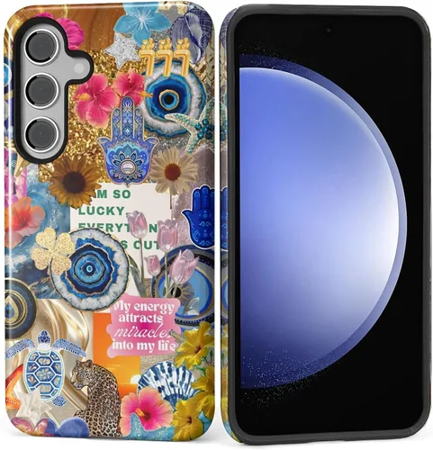 Vista 96 de Funda para Samsung Galaxy S23, Funda Híbrida Resistente 2 en 1 de Cuerpo Completo Resistente a Golpes con Protección Brillante para Samsung Galaxy