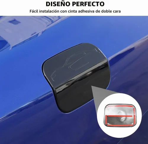 Vista 5 de RAZPOY Tapa de tapón de gasolina para accesorios de carga, cubierta de puerta de tanque de gasolina compatible con Dodge Charger 2011-2024, plástico