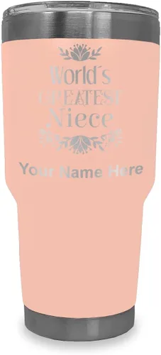 Vista 8 de LaserGram Vaso aislado al vacío de 20 onzas, con grabado personalizado incluido (negro)