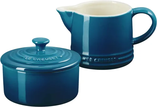 Vista 9 de Le Creuset Stoneware Signature, Artichaut Cream & Sugar Set, Crema: 10.1 fl oz, Azúcar: 8oz