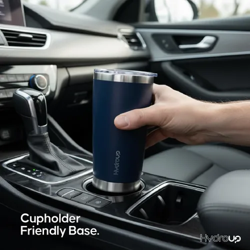 Vista 2 de Taza de 20 oz Taza de café de acero inoxidable aislada con tapa Taza de viaje de café y taza de café helado Taza a prueba de derrames Tazas