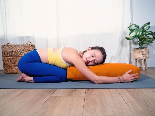 Vista 108 de Sol Living Almohada de yoga rectangular para meditación, accesorios de meditación de algodón, almohada de meditación restaurativa de yoga, almohada