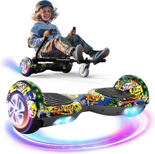 Vista 11 de Scooter Seat Attachment, Scooter with Go Kart for Kids Boys Girls Adults, LED Lights, Bluetooth(Include Go-Kart)