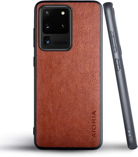 Vista 63 de AIORIA Para Samsung Galaxy Note 20 Case, 6.7 pulgadas Premium PU Leather Cover Retro Business Design Funda protectora completa para Samsung Note 20