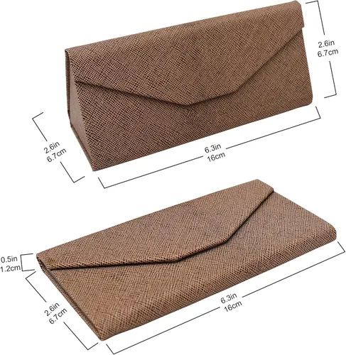 Vista 193 de Real Sic Funda para lentes de sol para hombres y mujeres, soporte magnético plegable para lentes de sol, inspirado en el color sólido