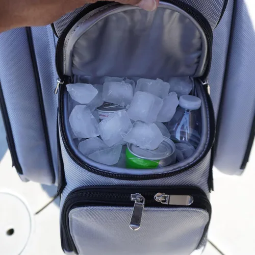 Vista 6 de PARADAX Bolsa de golf todo en uno A1-1 - Carrito integrado dentro de la bolsa. El carrito se esconde dentro de la bolsa de golf en cuestión