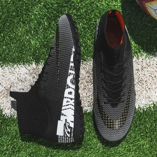 Vista 8 de WCCICSS Botas de fútbol para hombre, zapatos de fútbol sala, tenis de fútbol TF Competition para exteriores e interiores