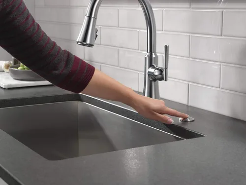 Vista 2 de Interruptor de aire para eliminación de basura Delta 72050 con módulo de alimentación de doble salida - Acero inoxidable ártico