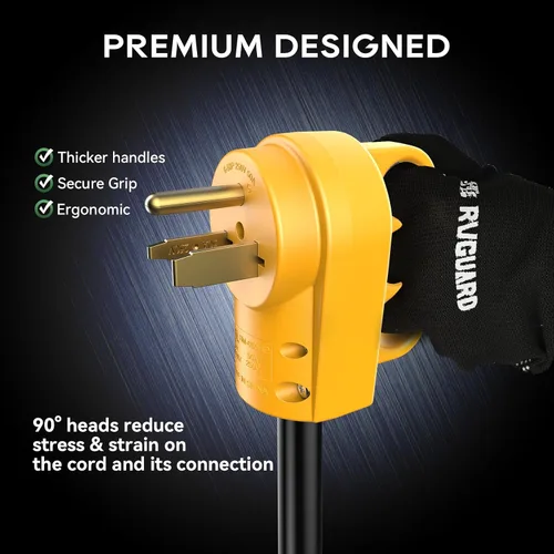 Vista 6 de RVGUARD 50 Amp Enchufe Hembra de Soldador NEMA 6-50P de Reemplazo, Certificado ETL