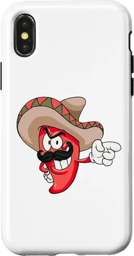Vista 5 de Funda para iPhone 12 mini chile rojo picante con diseño de chile en forma de sombrero