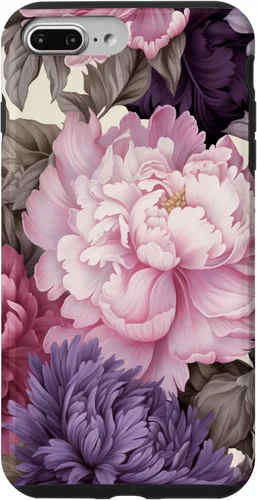 Vista 12 de Elegant Blush Pink And Purple Vintage Floral Rose And Peony Case for iPhone 16