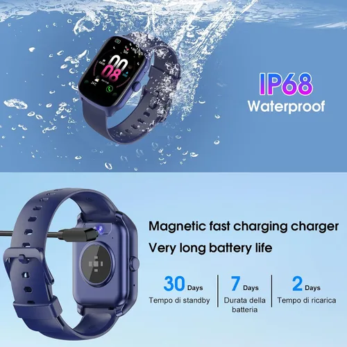 Vista 6 de Reloj inteligente para hombres y mujeres, reloj inteligente HD de 1.95 pulgadas (marcación/respuesta de llamadas), monitor de frecuencia