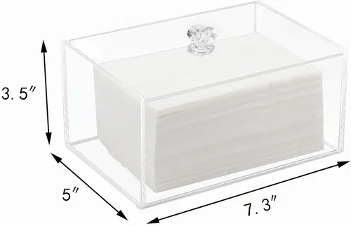 Vista 3 de Weiai Soporte para hojas de secadora de acrílico, contenedor de caja de hojas de secadora transparente para almacenamiento de dispensador