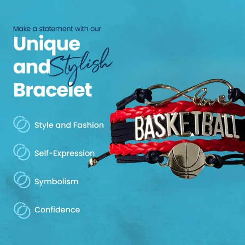 Vista 45 de Infinity Collection - Pulsera de baloncesto de regalo para equipos y jugadores