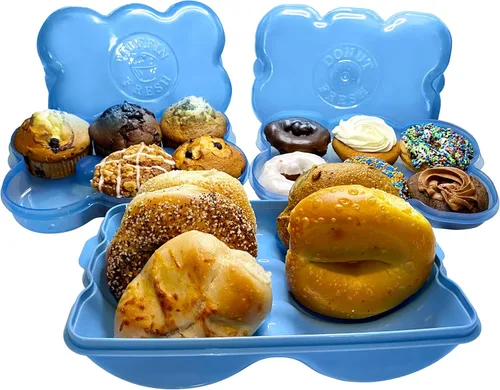Vista 7 de Touch Up Cup Bagel Fresh Holder - Contenedor de almacenamiento de pan, hermético y reutilizable, sin BPA, como se ve en los productos Shark Tank