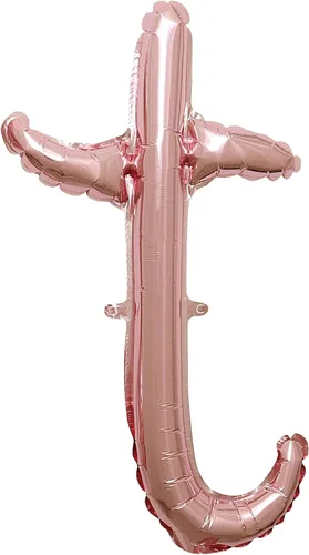 Vista 13 de Globo de aluminio en forma de escritura de oro rosa, 16 pulgadas (paquete de 1) - Elegante decoración de globos del alfabeto, perfecto para fiestas
