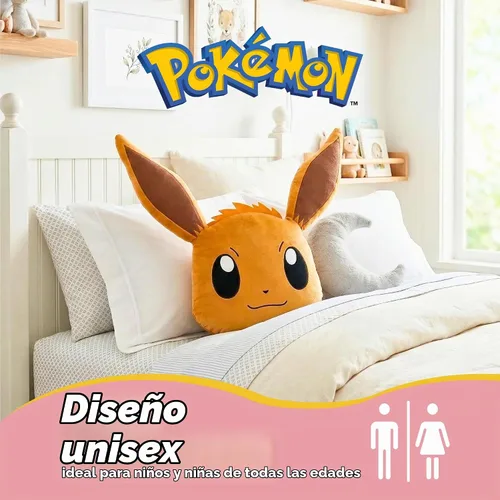 Vista 3 de Franco Pokemon Eevee Kids Bedding - Almohada de felpa súper suave, 20 pulgadas (producto oficial)